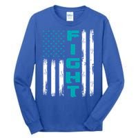 Fight Ptsd American Flag Ptsd Awareness Gift Tall Long Sleeve T-Shirt