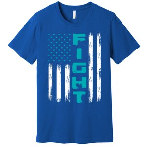 Fight Ptsd American Flag Ptsd Awareness Gift Premium T-Shirt