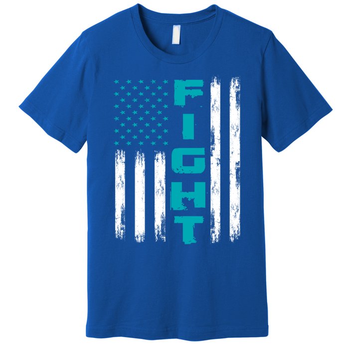 Fight Ptsd American Flag Ptsd Awareness Gift Premium T-Shirt