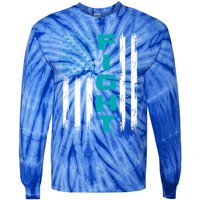 Fight Ptsd American Flag Ptsd Awareness Gift Tie-Dye Long Sleeve Shirt