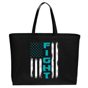 Fight Ptsd American Flag Ptsd Awareness Gift Cotton Canvas Jumbo Tote