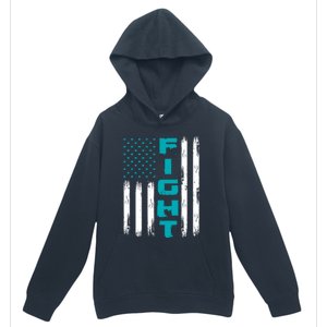 Fight Ptsd American Flag Ptsd Awareness Gift Urban Pullover Hoodie