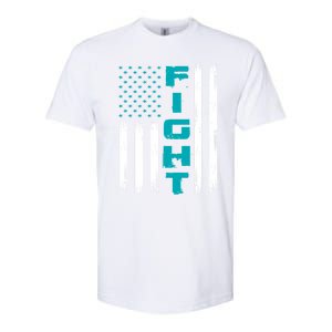 Fight Ptsd American Flag Ptsd Awareness Gift Softstyle CVC T-Shirt