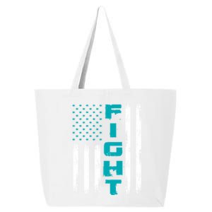 Fight Ptsd American Flag Ptsd Awareness Gift 25L Jumbo Tote