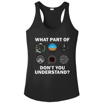 Funny Pilot Art Aviation Airline Pilot Instruments Ladies PosiCharge Competitor Racerback Tank