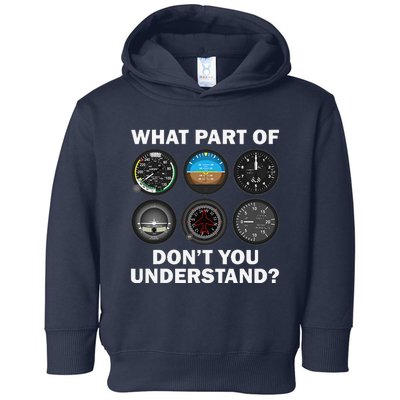 Funny Pilot Art Aviation Airline Pilot Instruments Toddler Hoodie