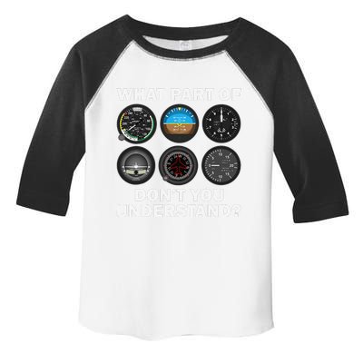 Funny Pilot Art Aviation Airline Pilot Instruments Toddler Fine Jersey T-Shirt