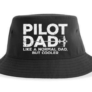 Funny Pilot Art For Dad Men Aviation Airplane Aircraft Pilot Sustainable Bucket Hat