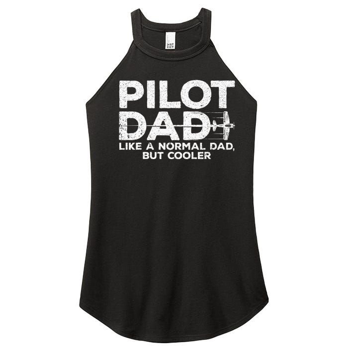 Funny Pilot Art For Dad Men Aviation Airplane Aircraft Pilot Women's Perfect Tri Rocker Tank