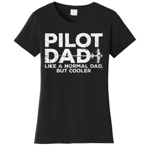 Funny Pilot Art For Dad Men Aviation Airplane Aircraft Pilot Women's T-Shirt