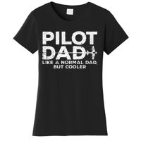 Funny Pilot Art For Dad Men Aviation Airplane Aircraft Pilot Women's T-Shirt