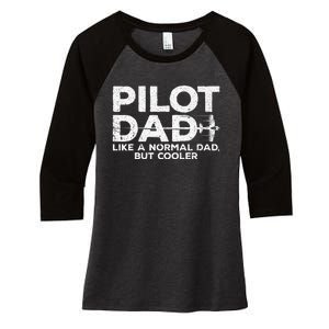 Funny Pilot Art For Dad Men Aviation Airplane Aircraft Pilot Women's Tri-Blend 3/4-Sleeve Raglan Shirt