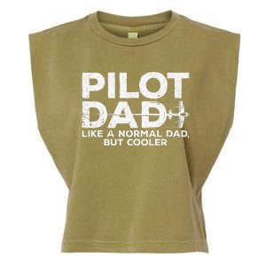 Funny Pilot Art For Dad Men Aviation Airplane Aircraft Pilot Garment-Dyed Women's Muscle Tee