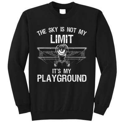 Funny Pilot Art For Men Women Airplane Pilot Aviation Tall Sweatshirt