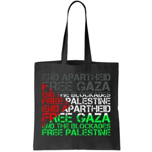 Free Palestine Arabic Palestine Gaza Jerusalem Support Flag Tote Bag