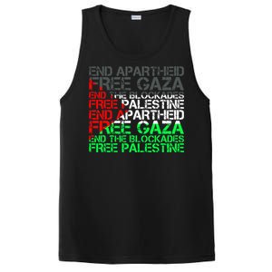 Free Palestine Arabic Palestine Gaza Jerusalem Support Flag PosiCharge Competitor Tank