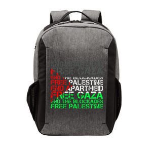 Free Palestine Arabic Palestine Gaza Jerusalem Support Flag Vector Backpack