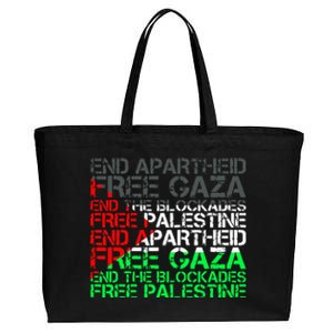 Free Palestine Arabic Palestine Gaza Jerusalem Support Flag Cotton Canvas Jumbo Tote