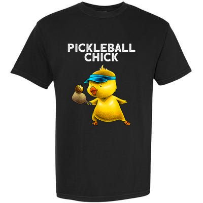 Funny Pickleball Art For Women Paddle Sport Chick Lover Garment-Dyed Heavyweight T-Shirt