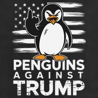 Funny Penguins Against Trump Penguin Flippers Up Resist Cool Comfort Performance Bucket Hat