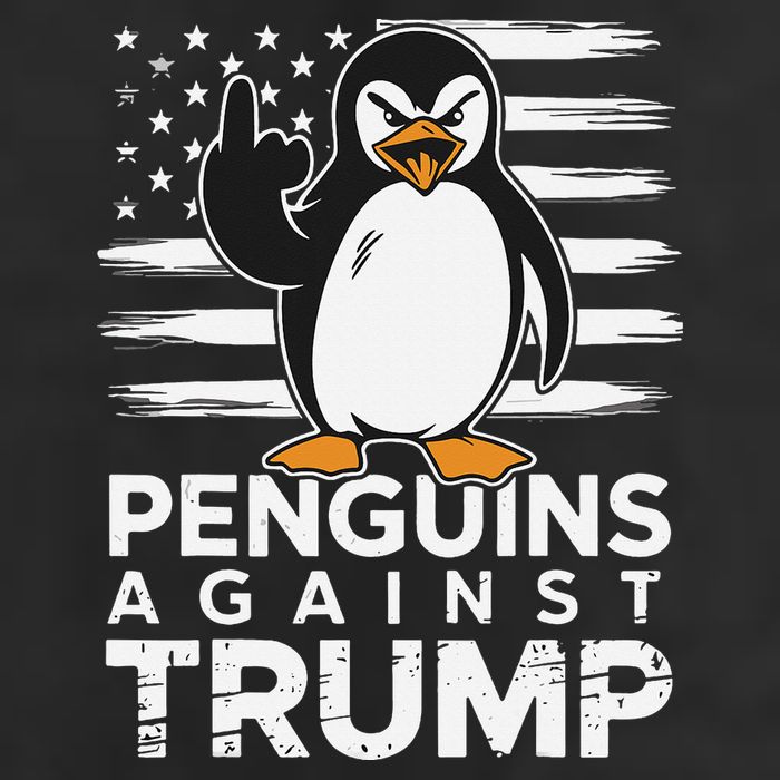 Funny Penguins Against Trump Penguin Flippers Up Resist Cool Comfort Performance Bucket Hat