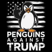 Funny Penguins Against Trump Penguin Flippers Up Resist Drawstring Bag