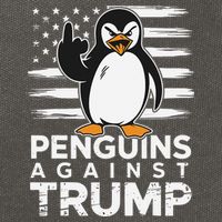 Funny Penguins Against Trump Penguin Flippers Up Resist Cotton Canvas Backpack