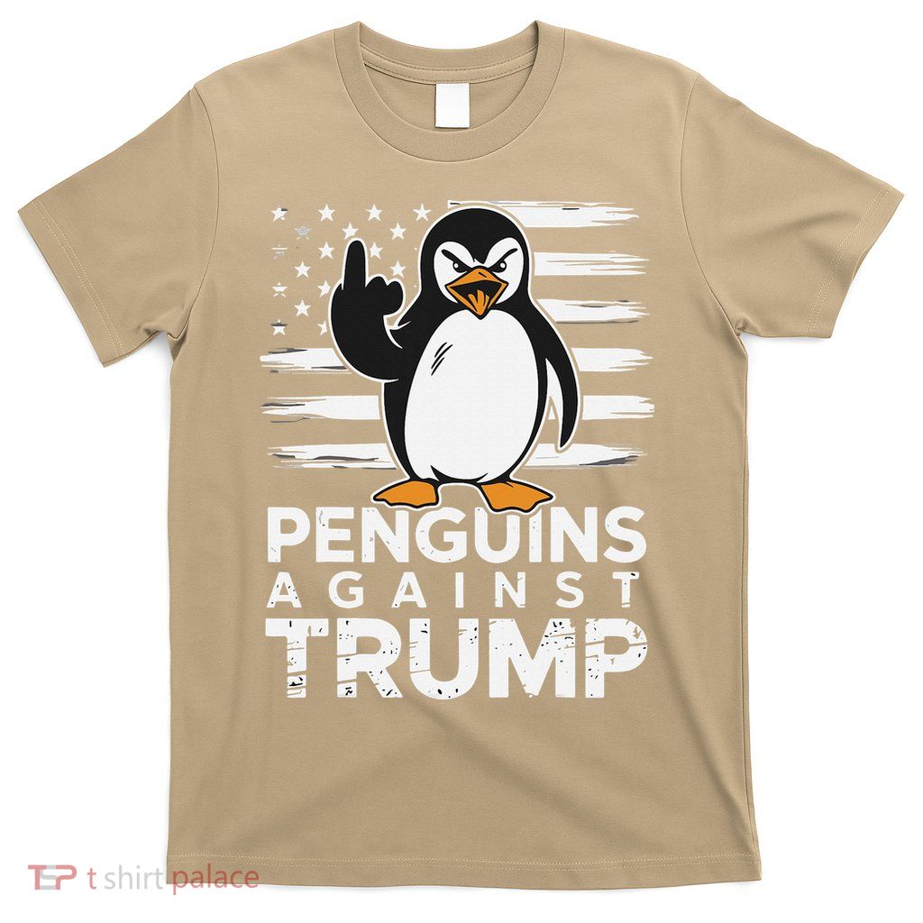 Funny Penguins Against Trump Penguin Flippers Up Resist T-Shirt