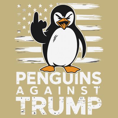 Funny Penguins Against Trump Penguin Flippers Up Resist T-Shirt