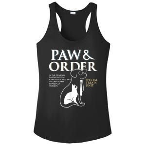 Funny Paw And Order Special Treats Unit Training Dog And Cat Ladies PosiCharge Competitor Racerback Tank