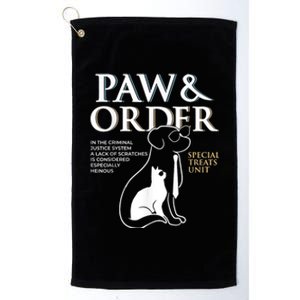 Funny Paw And Order Special Treats Unit Training Dog And Cat Platinum Collection Golf Towel