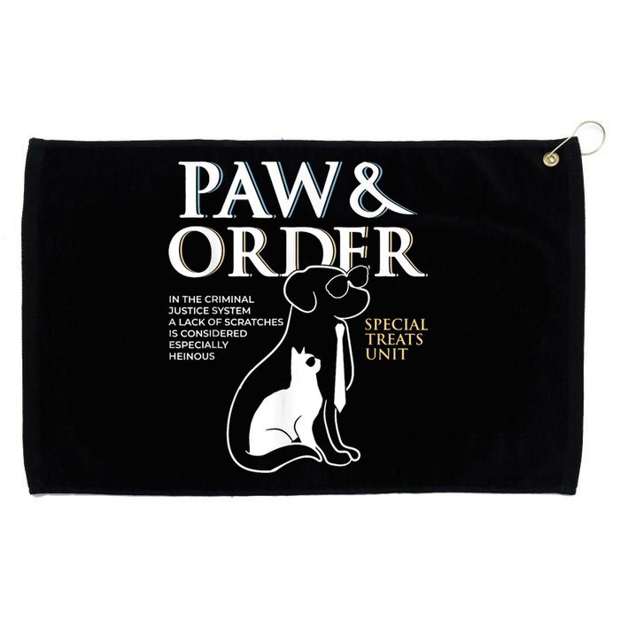 Funny Paw And Order Special Treats Unit Training Dog And Cat Grommeted Golf Towel