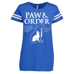 Funny Paw And Order Special Treats Unit Training Dog And Cat Enza Ladies Jersey Football T-Shirt