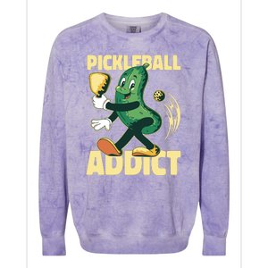 Funny Pickleball Addict Colorblast Crewneck Sweatshirt