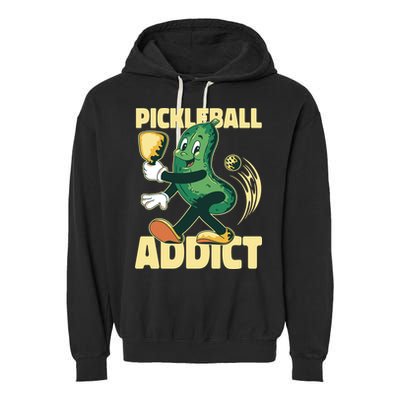 Funny Pickleball Addict Garment-Dyed Fleece Hoodie