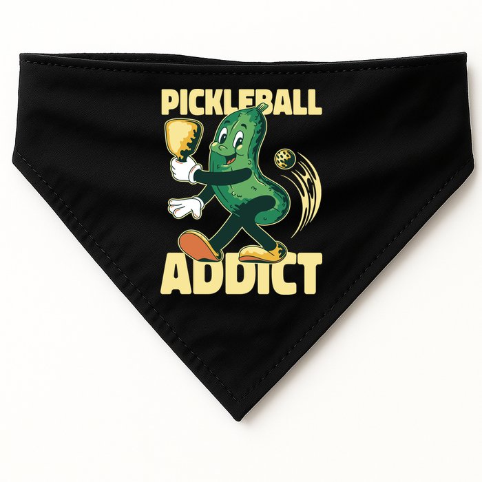 Funny Pickleball Addict USA-Made Doggie Bandana