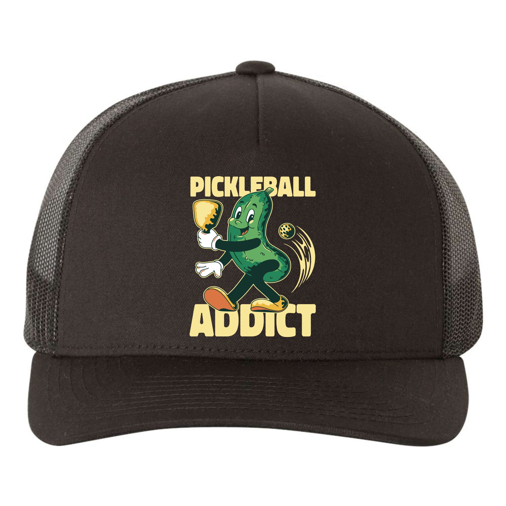 Funny Pickleball Addict Yupoong Adult 5-Panel Trucker Hat