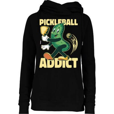 Funny Pickleball Addict Womens Funnel Neck Pullover Hood
