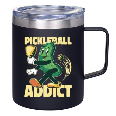 Funny Pickleball Addict 12oz Stainless Steel Coffee Mug