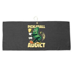 Funny Pickleball Addict Large Microfiber Waffle Golf Towel