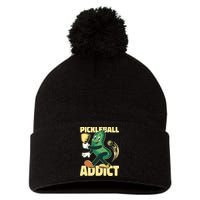 Funny Pickleball Addict Pom Pom 12in Knit Beanie