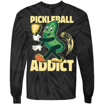 Funny Pickleball Addict Tie-Dye Long Sleeve Shirt