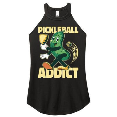 Funny Pickleball Addict Women's Perfect Tri Rocker Tank