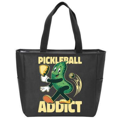 Funny Pickleball Addict Zip Tote Bag