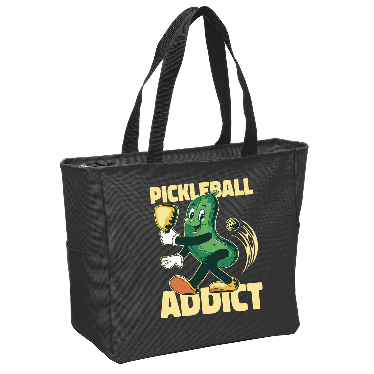 Funny Pickleball Addict Zip Tote Bag