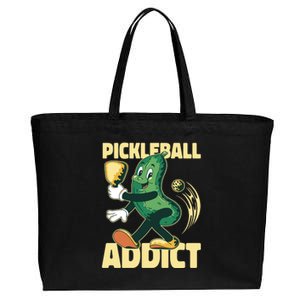 Funny Pickleball Addict Cotton Canvas Jumbo Tote