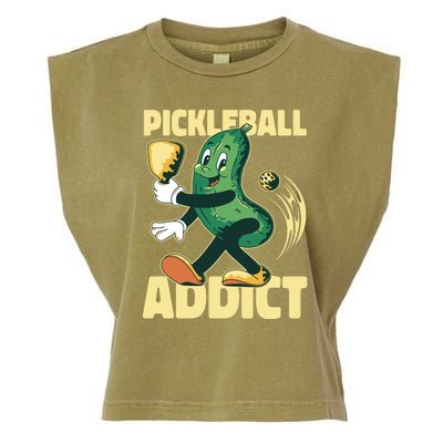 Funny Pickleball Addict Garment-Dyed Women's Muscle Tee