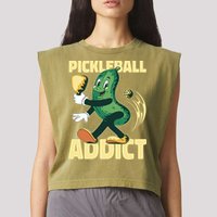 Funny Pickleball Addict Garment-Dyed Women's Muscle Tee