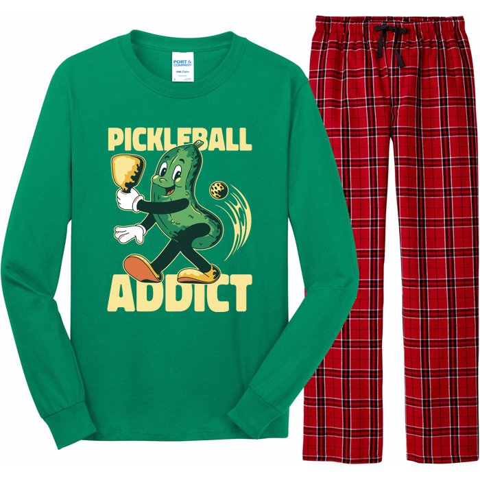 Funny Pickleball Addict Long Sleeve Pajama Set