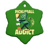 Funny Pickleball Addict Ceramic Star Ornament